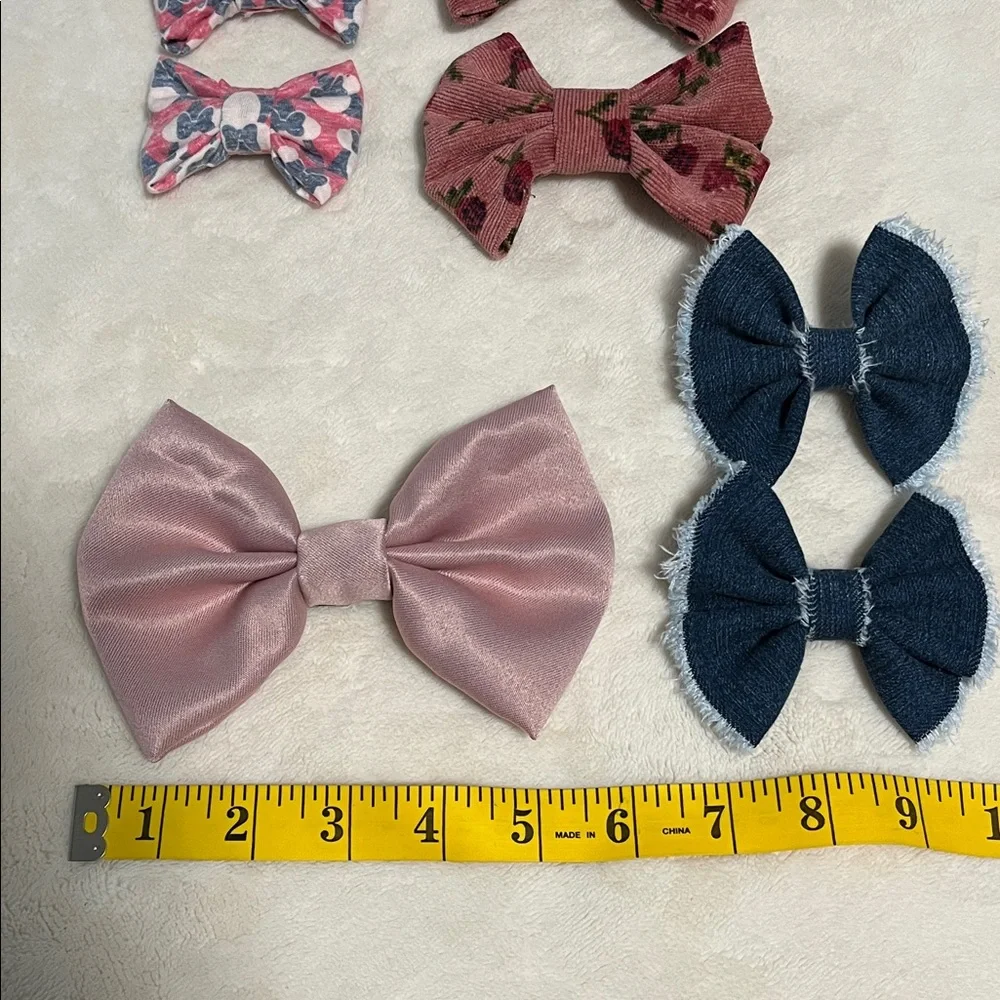 Hairbow Bundle Lot Coquette Kawaii Cottagecore Preppy Academia Fabric Bow Fabric
